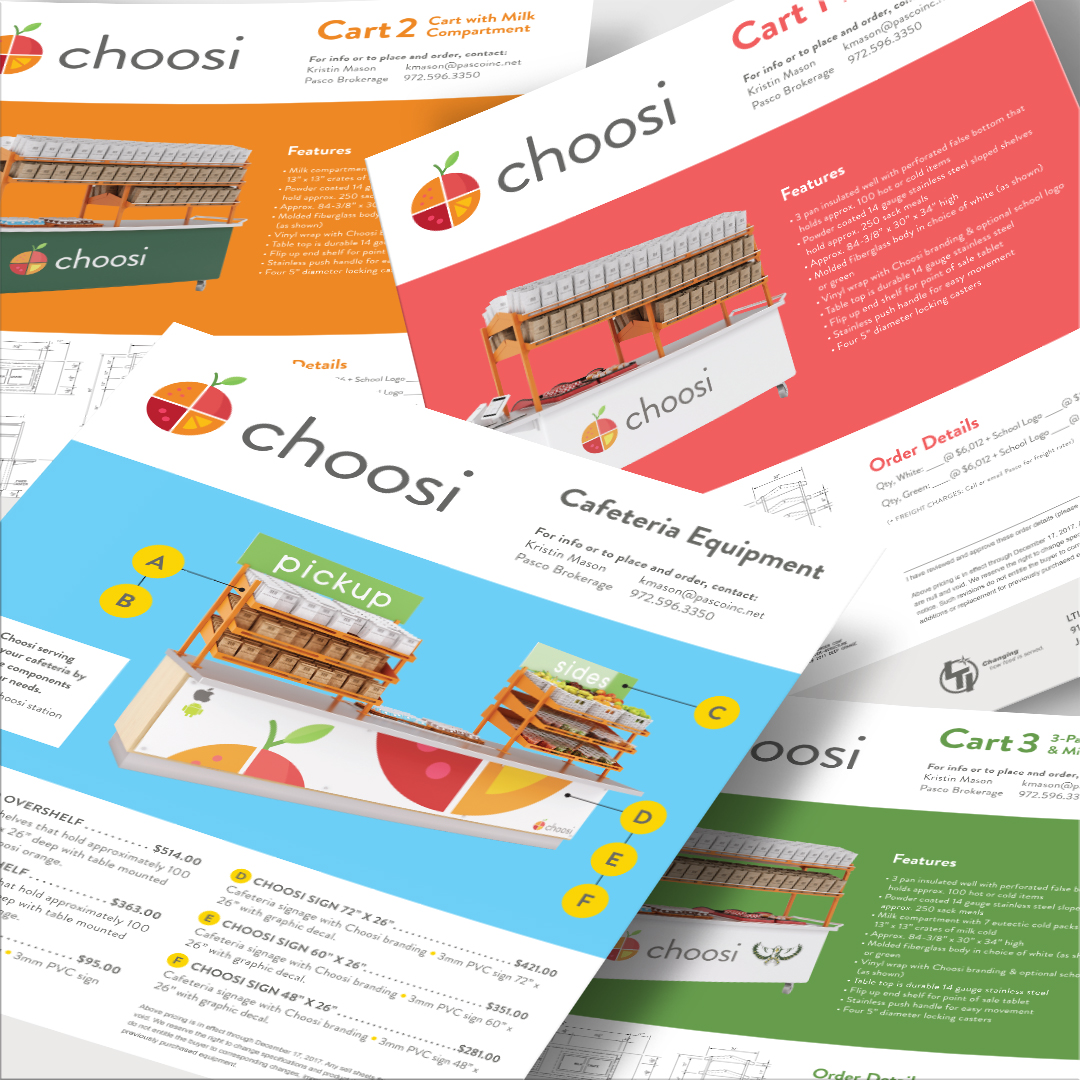 Sell sheets for Choosi